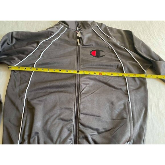 Champion Tricot Track Jacket Men’s XLT Tall Charcoal Poly Fleece Athletic New - Picture 6 of 12